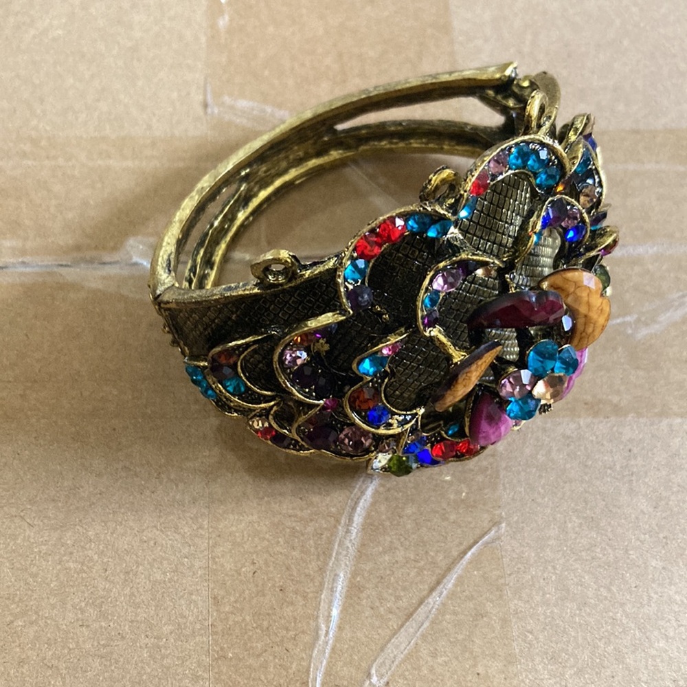 Mixed Gemstone Statement Bracelet - image 5